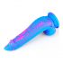 Inkipus - siliconen dildo met testikels - 18cm (blauw-roze)