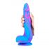 Inkipus - siliconen dildo met testikels - 18cm (blauw-roze)