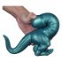 Toppedmonster - dinosaurus siliconen dildo - 26 cm (turkoois)