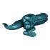 Toppedmonster - dinosaurus siliconen dildo - 26 cm (turkoois)