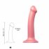 Strap-on-me Metallic Shine M - Huidvriendelijke dildo (metallic roze)