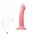 Strap-on-me Metallic Shine M - Huidvriendelijke dildo (metallic roze)