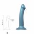 Strap-on-me Metallic Shine M - huidvriendelijke dildo (metaal blauw)