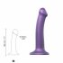 Strap-on-me Metallic Shine M - huidvriendelijke dildo (metalen paars)