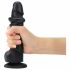 Strap-on-me L - tweelaagse, voetige, levensechte dildo (zwart)