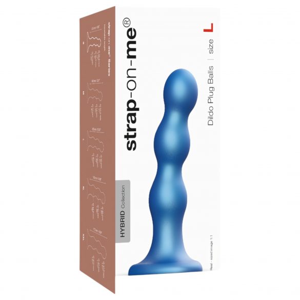 Strap-on-me Balls L - blauwe bolvormige dildo