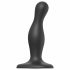 Strap-on-me Curvy S - golvend, zwarte dildo met vaste basis