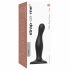 Strap-on-me Curvy S - golvend, zwarte dildo met vaste basis