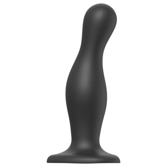 Strap-on-me Curvy L - gegolfde, voetvormige dildo (zwart)