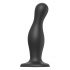 Strap-on-me Curvy L - gegolfde, voetvormige dildo (zwart)