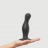 Strap-on-me Curvy L - gegolfde, voetvormige dildo (zwart)