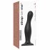 Strap-on-me Curvy L - gegolfde, voetvormige dildo (zwart)