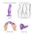 Strap-on-me Curvy M - golvend, voet dildo (paars)