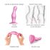 Strap-on-me Curvy M - golvend, staande dildo (roze)