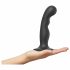 Strap-on-me gebogen dildo met zuignap M (zwart)