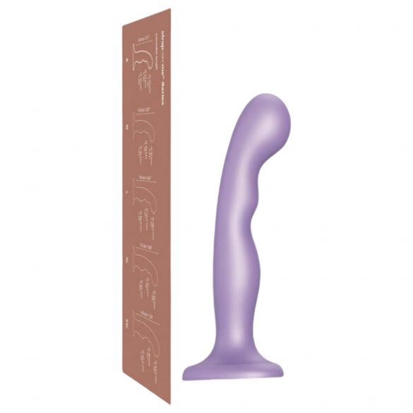 Strap-on-me P&G M - gebogen, met voet dildo (paars)