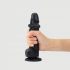 Strap-on-me M - tweelagige, levensechte dildo met zuignap (zwart)