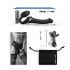 Strap-on-me M - luchtgolven strap-on vibrator - medium (zwart)