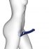 Strap-on-me M - opzetbare luchtgolf vibrator (blauw)