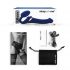 Strap-on-me M - opzetbare luchtgolf vibrator (blauw)