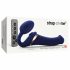 Strap-on-me M - opzetbare luchtgolf vibrator (blauw)