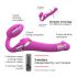 Strap-on-me S - opzetbare luchtdruk vibrator - klein (roze)