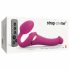 Strap-on-me S - opzetbare luchtdruk vibrator - klein (roze)