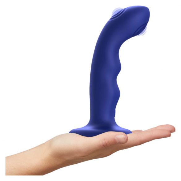 Strap-on-me M - waterdichte, pulserende G-spot vibrator (blauw)