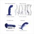 Strap-on-me M - waterdichte, pulserende G-spot vibrator (blauw)