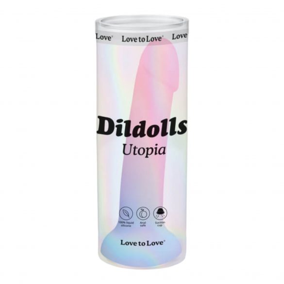 Dildolls Utopia - Zelfklevende Siliconen Dildo (kleur)