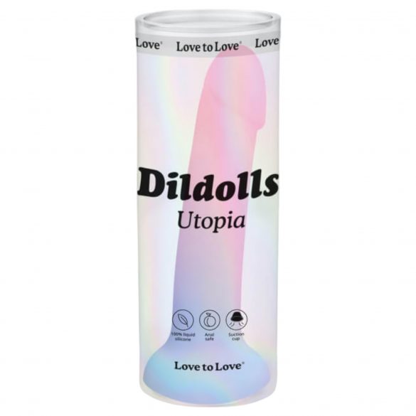 Dildolls Utopia - Zelfklevende Siliconen Dildo (kleur)