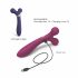 Love to Love Fireball - oplaadbare, 2in1 massage vibrator (bordeaux)