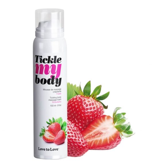 Tickle mijn lichaam - massage schuim - aardbei (150ml)