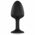 Dorcel Geisha Plug M - witte stenen anale dildo (zwart)