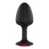 Dorcel Geisha Plug Ruby M - pink stenen anale plug (zwart)