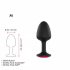 Dorcel Geisha Plug Ruby M - pink stenen anale plug (zwart)