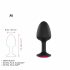 Dorcel Geisha Plug Ruby M - pink stenen anale plug (zwart)