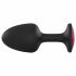 Dorcel Geisha Plug Ruby M - pink stenen anale plug (zwart)