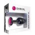 Dorcel Geisha Plug Ruby M - pink stenen anale plug (zwart)