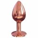 Dorcel Diamond Plug S - aluminium anale dildo - klein (roze goud)