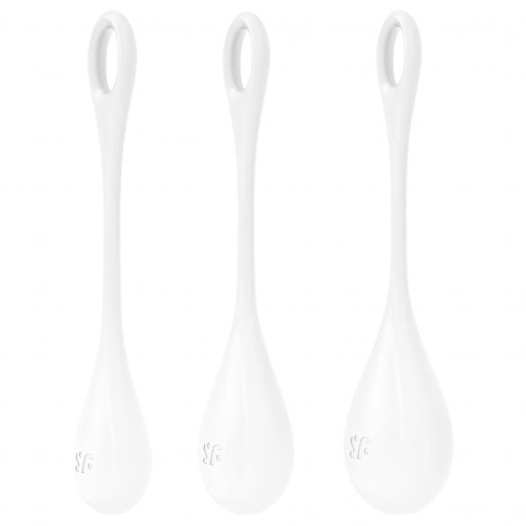 Satisfyer Yoni Power 1 - Kegel balletjes set - wit (3-delig)