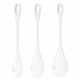 Satisfyer Yoni Power 1 - Kegel balletjes set - wit (3-delig)