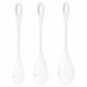 Satisfyer Yoni Power 1 - Kegel balletjes set - wit (3-delig)