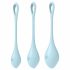 Satisfyer Yoni Power 2 - geishaballetje set - blauw (3 delen)