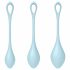 Satisfyer Yoni Power 2 - geishaballetje set - blauw (3 delen)