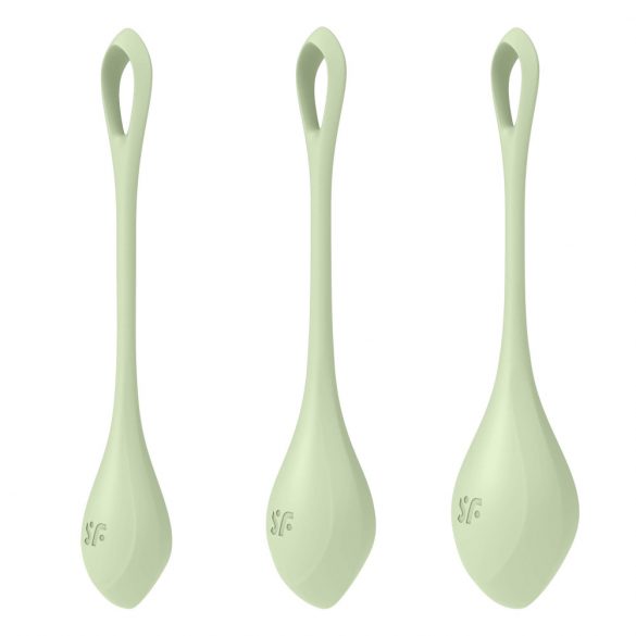 Satisfyer Yoni Power 2 - geishaballetjes set - groen (3 delig)