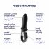 Satisfyer Hot Passion - slimme verwarmende anaal vibrator (zwart)