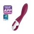 Satisfyer Verwarmde Plezier - slimme verwarmde vibrator (rood)