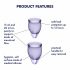 Satisfyer Feel Confident - menstruatiecup set (paars) - 2 stuks