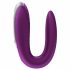 Satisfyer Double Fun - slimme, waterdichte, draadloze paar vibrator (paars)